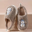 Chaussons Bonhomme de Neige - Chaussures d'Hiver en Peluche Antidérapantes