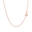 Chaîne en or rose 14k à maillons en blé coupés en diamant - 0,6 mm