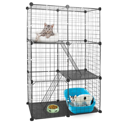 GBruno 3 Tier Cat Playpen - Stylish & Spacious