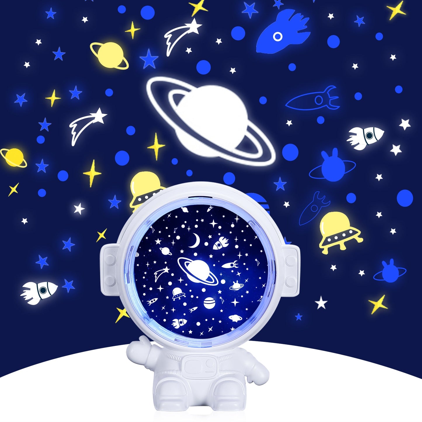 Galaxy Star Projector - Astronaut Night Light for Kids