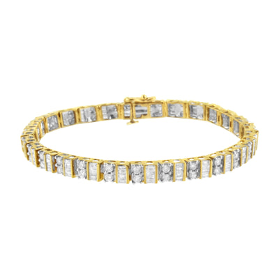 Bracelet de tennis en diamant 10K or jaune 4.0 Cttw