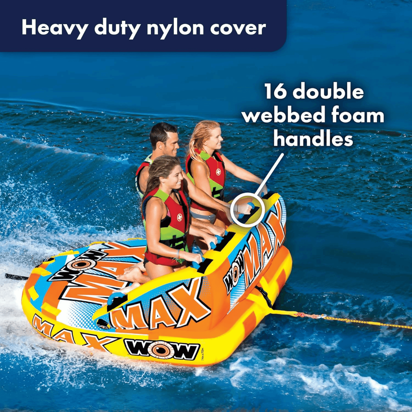 WOW Max Tubo Inflable para Remolque para 3 Pasajeros