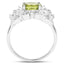 Anillo de Plata Esterlina con Peridoto y Circonita Blanca de 2.70 Quilates