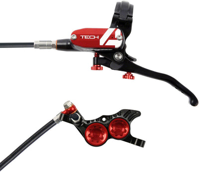 Hope Tech 4 V4 Disc Brake and Lever Set - Front Hydraulic Red