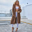 Elegant Solid-Color Long-Sleeve Coat with Lapel Collar