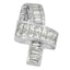 Collar con colgante de cinta de diamantes en oro blanco de 14 quilates