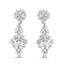 Pendientes de Clip-On de Diamantes en Racimo de Oro Blanco de 18K