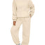 Plus Size Kangaroo Pocket Hoodie and Joggers Set