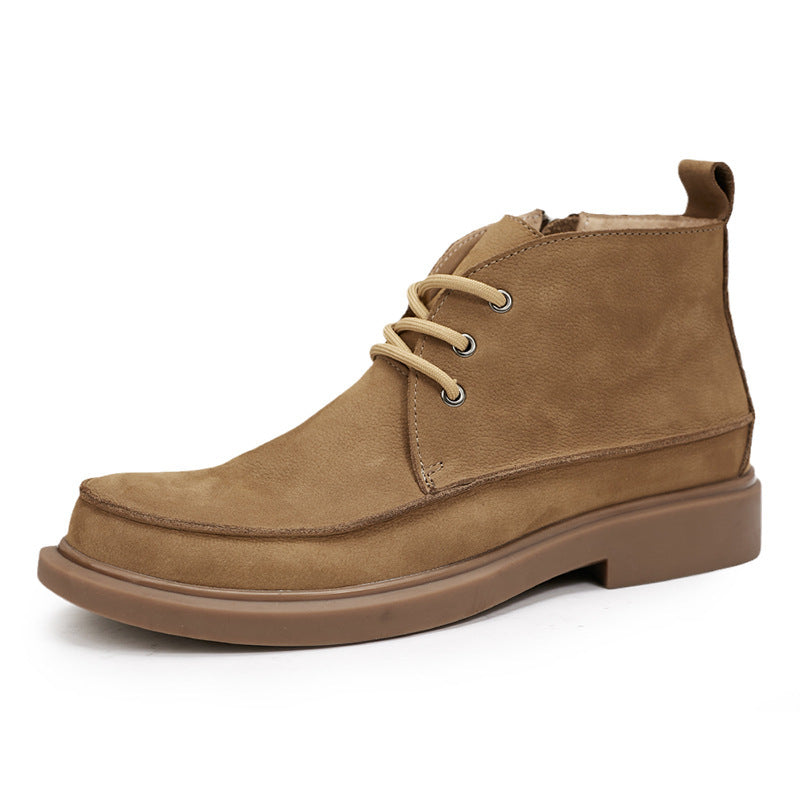 Vintage-Inspired Outdoor Zipper Work Boots - Korvel