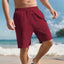 Men's Striped Jogger Shorts with Multi-Bag Design