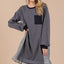 Robe Sweatshirt en Terry à Motifs Rayés