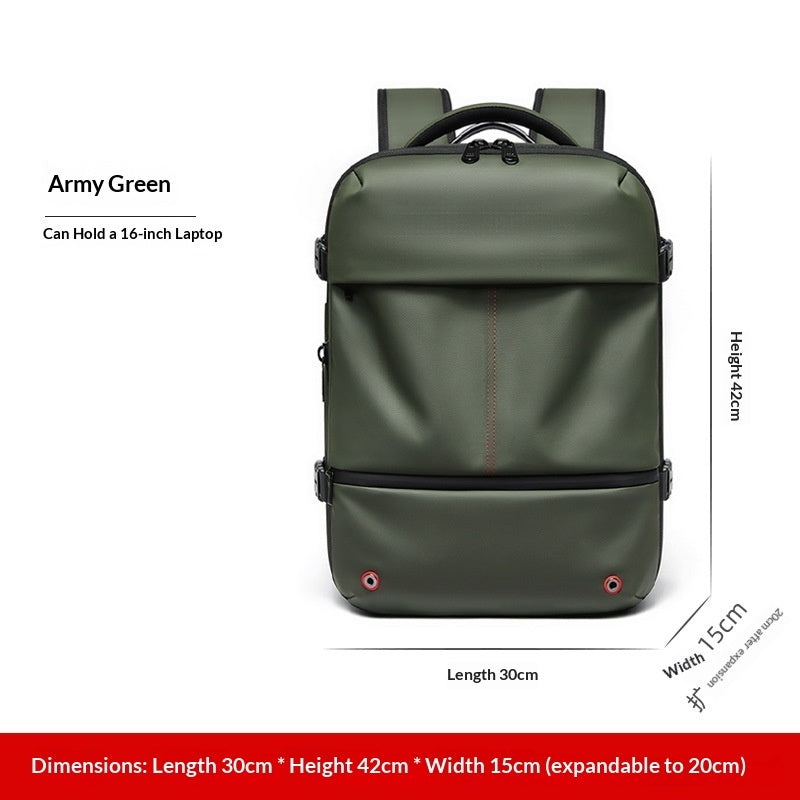 High-Capacity Water-Resistant Expandable Laptop Backpack