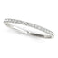 Bague de mariage en or blanc 14k avec diamants pavés fins