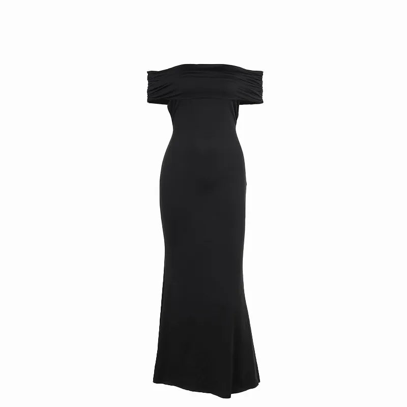 Robe élégante sans dos et épaules dénudées pour femmes