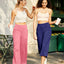 Pantalones de Yoga de Pierna Ancha para Mujer G4Free con Bolsillos - Cintura Alta y Elástico