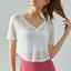 V-Neck Long Sleeve Yoga Top for Active Comfort