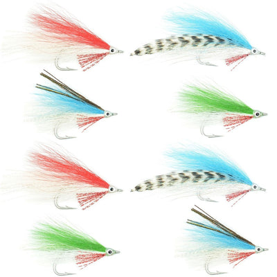 Ultimate Lefty's Deceiver Fly Fishing Flies Set - 8 Premium Saltwater & Bass Patterns - Size 1/0 - Korvel