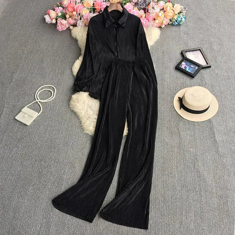 Elegant Pleated Set for Women