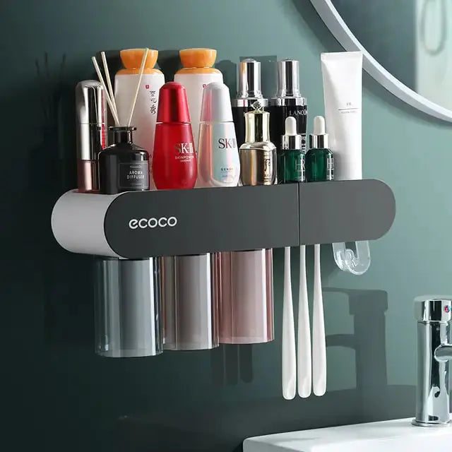 Magnetic Toothbrush Holder - Premium Bathroom Organizer