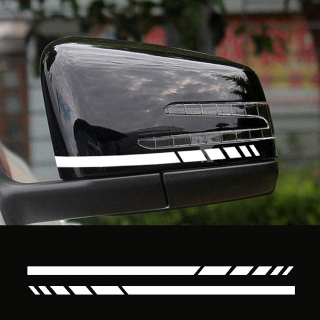 Calcomanías Reflectantes Premium para Espejos Retrovisores de Automóvil - 1 Par