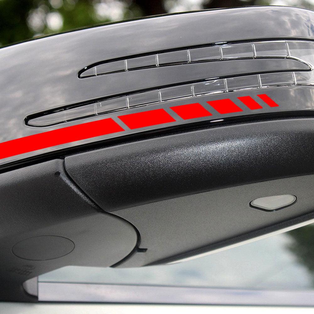 Calcomanías Reflectantes Premium para Espejos Retrovisores de Automóvil - 1 Par