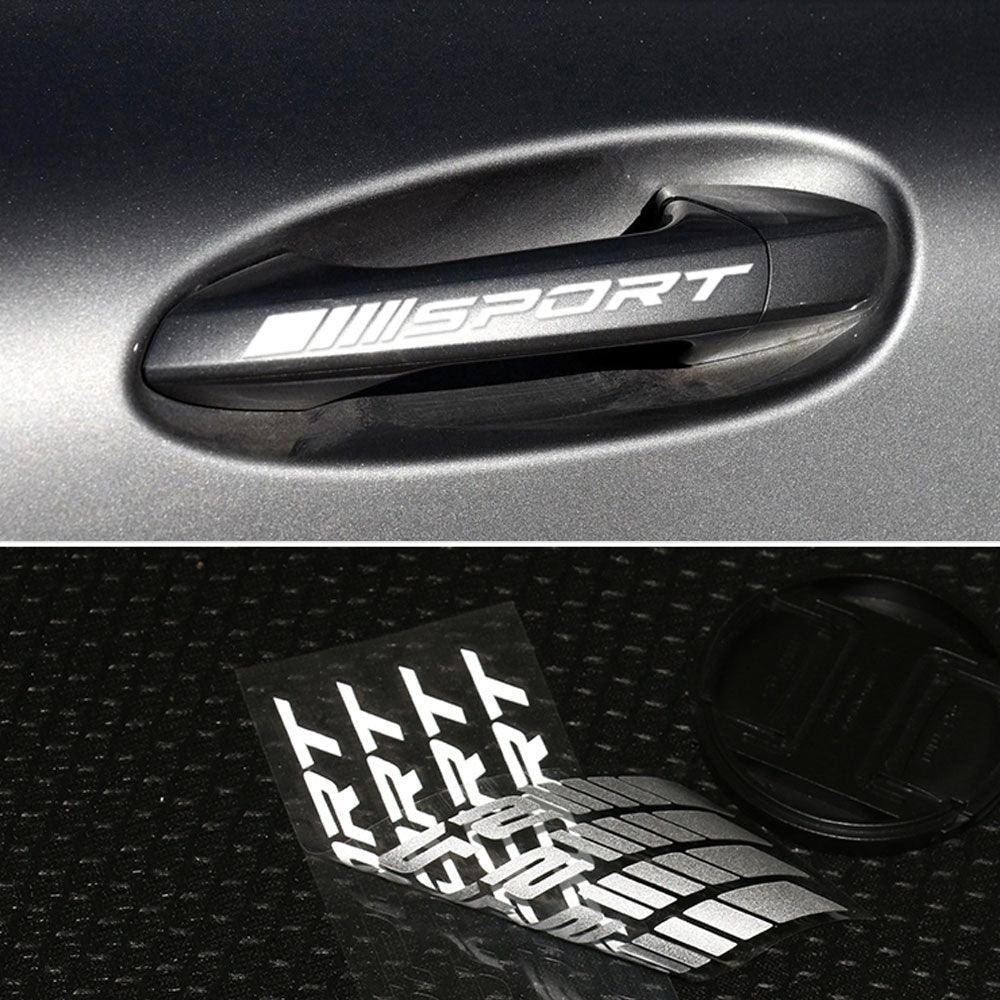 Calcomanías Reflectantes Premium para Espejos Retrovisores de Automóvil - 1 Par