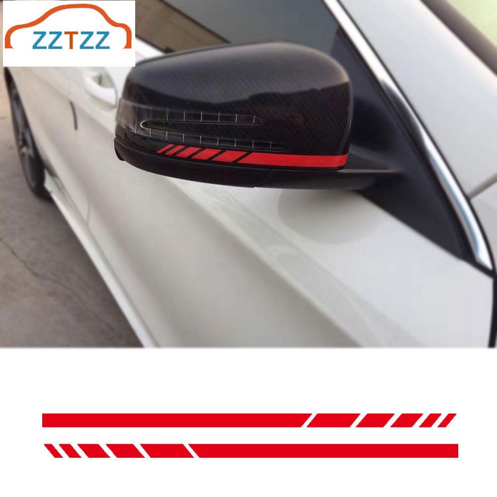 Calcomanías Reflectantes Premium para Espejos Retrovisores de Automóvil - 1 Par