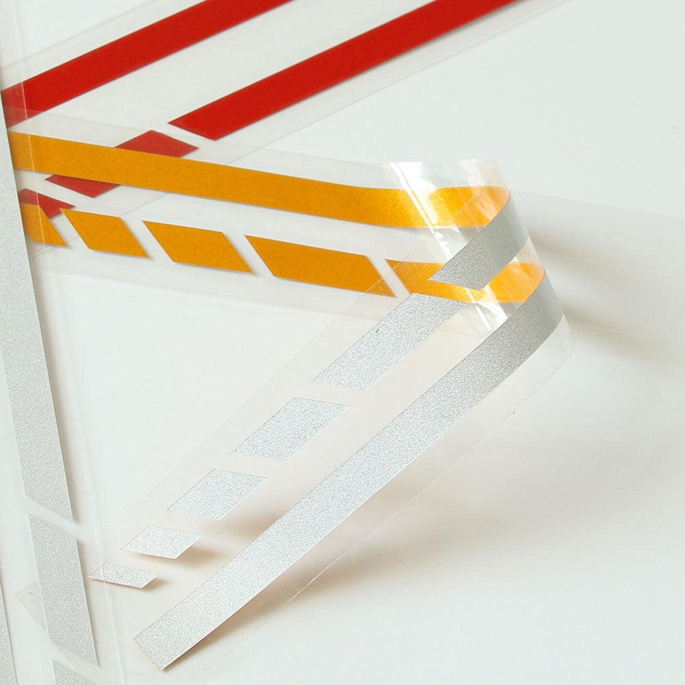 Calcomanías Reflectantes Premium para Espejos Retrovisores de Automóvil - 1 Par
