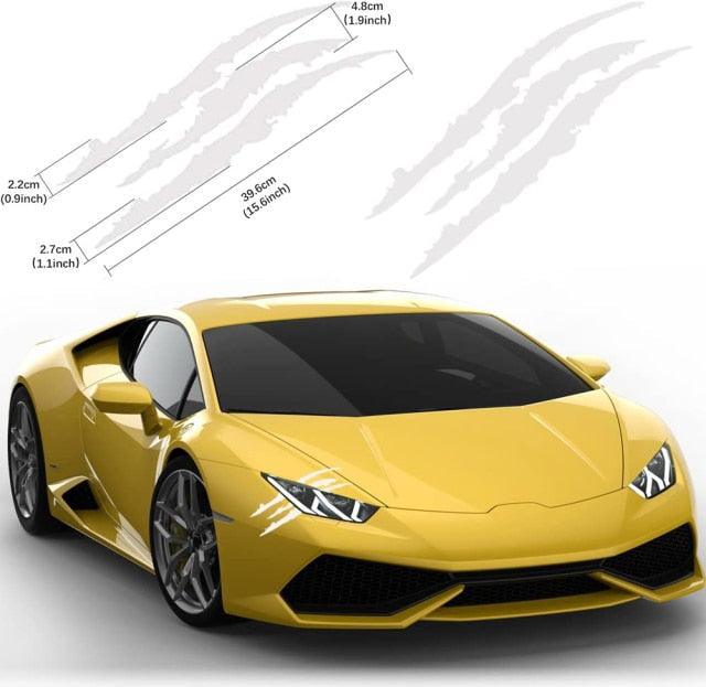 Calcomanías Reflectantes Premium para Espejos Retrovisores de Automóvil - 1 Par