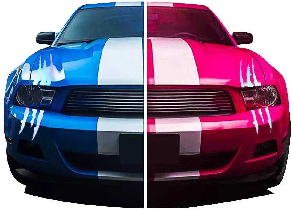 Calcomanías Reflectantes Premium para Espejos Retrovisores de Automóvil - 1 Par