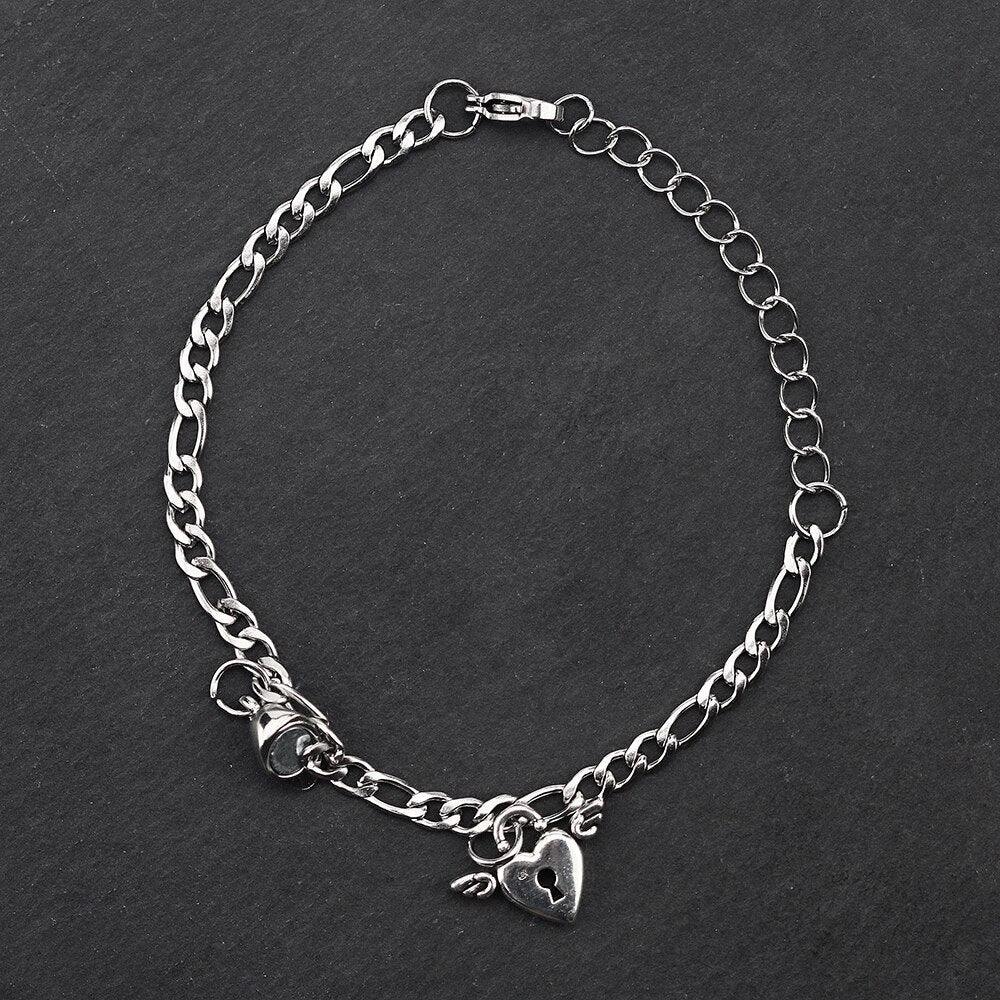 Bracelets Couple Charme Cœur Magnétique - Acier Inoxydable