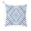 Funda de Cojín Geométrica Azul Elegante - 45x45CM