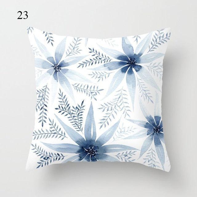 Funda de Cojín Geométrica Azul Elegante - 45x45CM