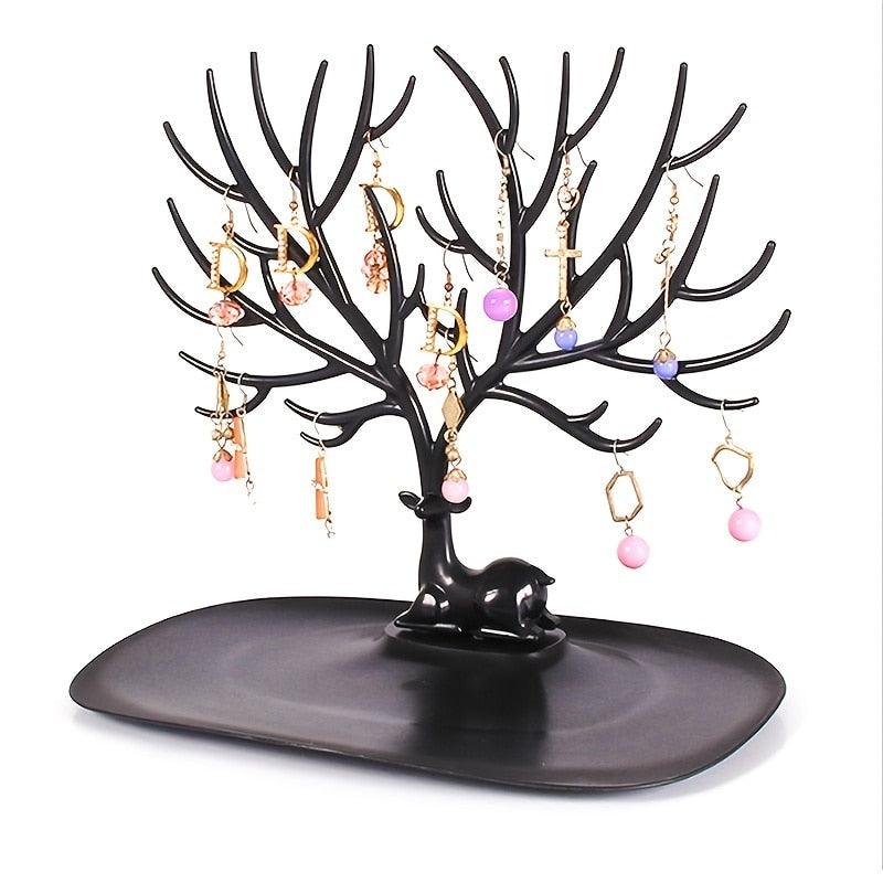 Creative Deer Horn Tree Jewelry Organizer for Women