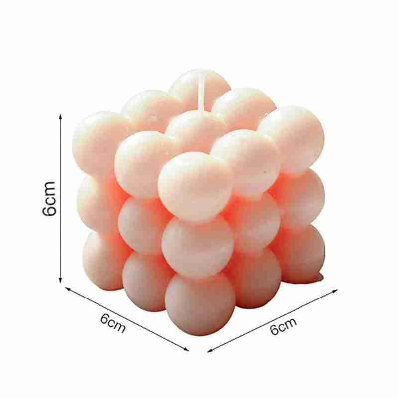 Charming Cube Wax Fragrance Candle - Handmade Rose Scented Decor - Korvel