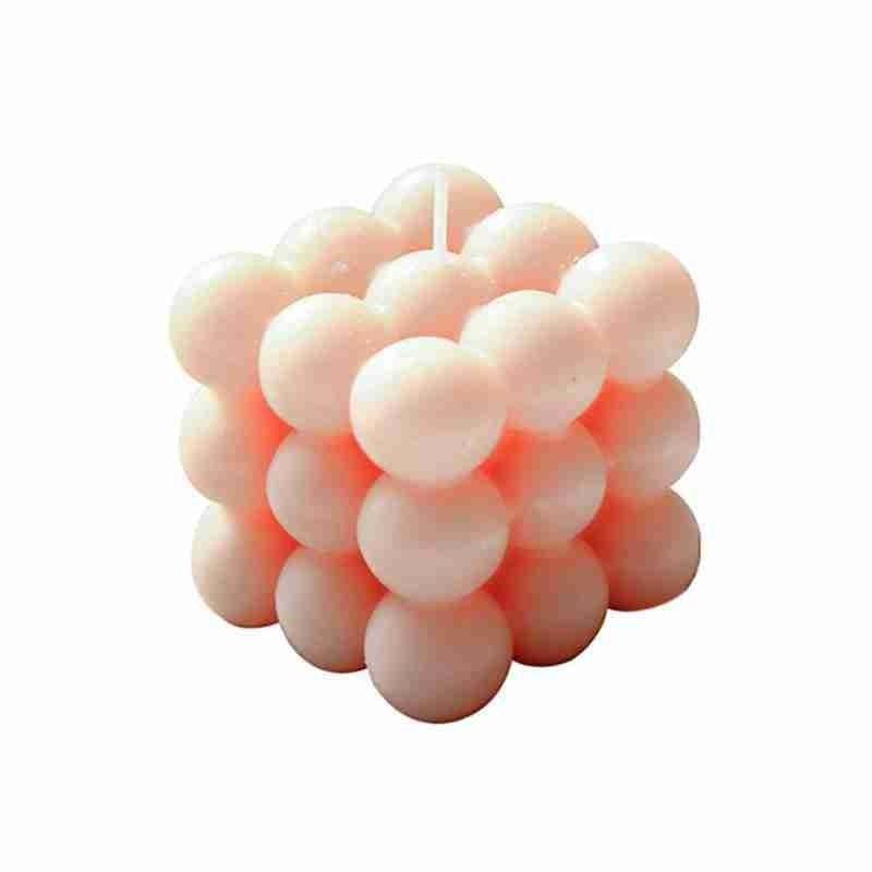 Charming Cube Wax Fragrance Candle - Handmade Rose Scented Decor - Korvel