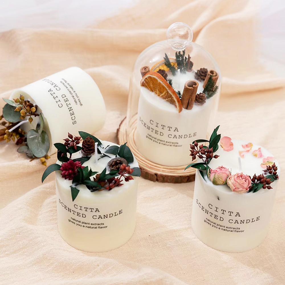 Charming Cube Wax Fragrance Candle - Handmade Rose Scented Decor - Korvel