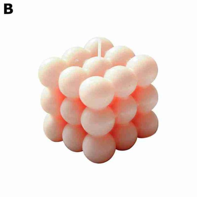 Charming Cube Wax Fragrance Candle - Handmade Rose Scented Decor - Korvel