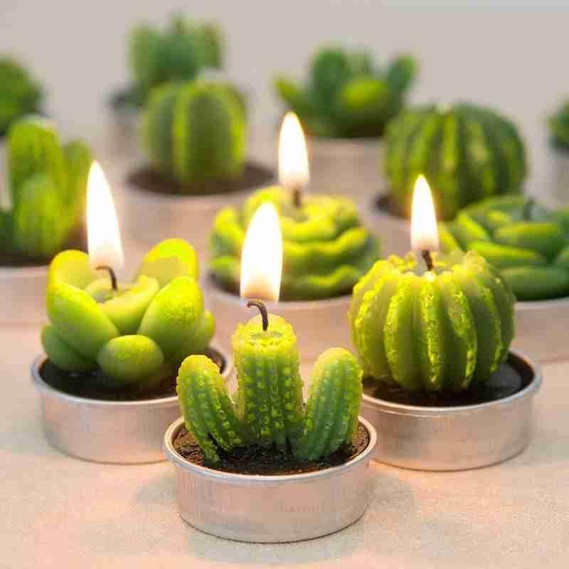 Charming Cube Wax Fragrance Candle - Handmade Rose Scented Decor - Korvel