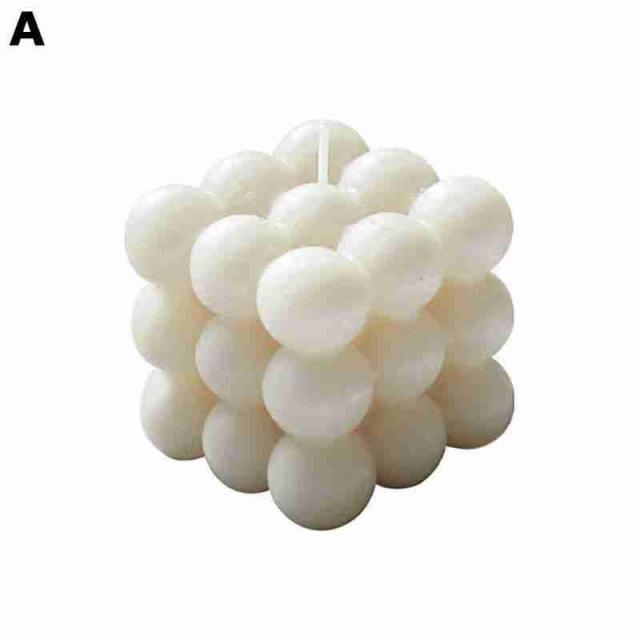 Charming Cube Wax Fragrance Candle - Handmade Rose Scented Decor - Korvel