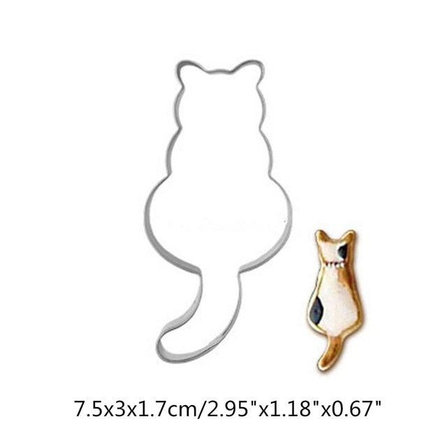 Cat Shaped Cookie Cutter - Premium Aluminium Baking Mold