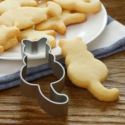 Cat Shaped Cookie Cutter - Premium Aluminium Baking Mold