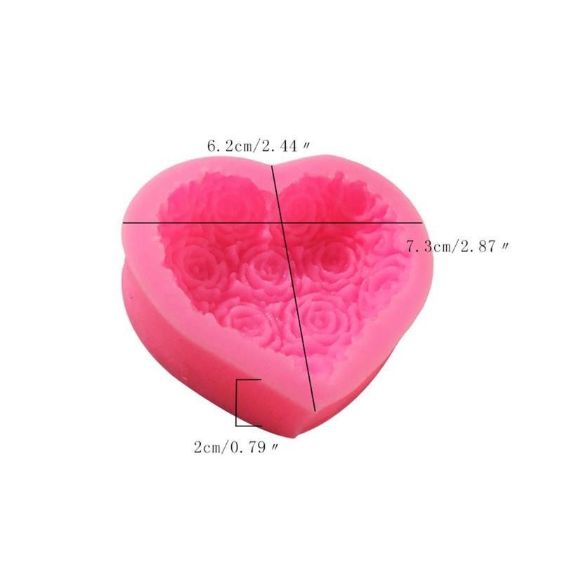 Molde de Silicona en Forma de Corazón para Hornear y Manualidades