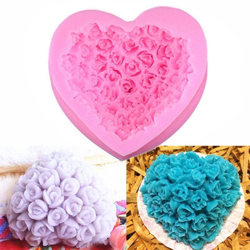 Molde de Silicona en Forma de Corazón para Hornear y Manualidades