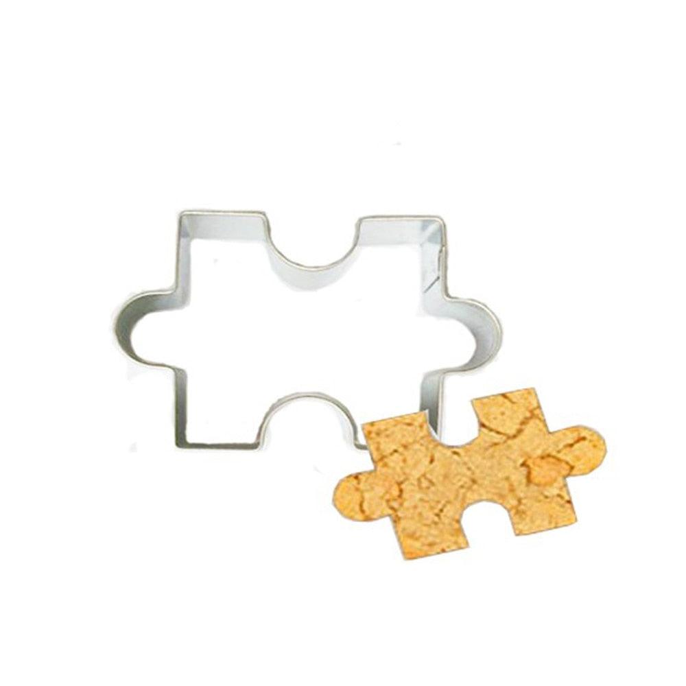 Creative Stainless Steel Puzzle Cookie Cutter - Reusable Baking Tool - Korvel