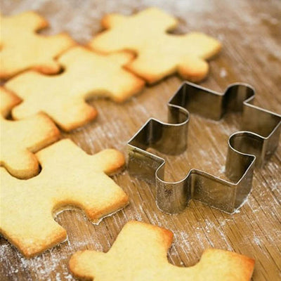 Creative Stainless Steel Puzzle Cookie Cutter - Reusable Baking Tool - Korvel