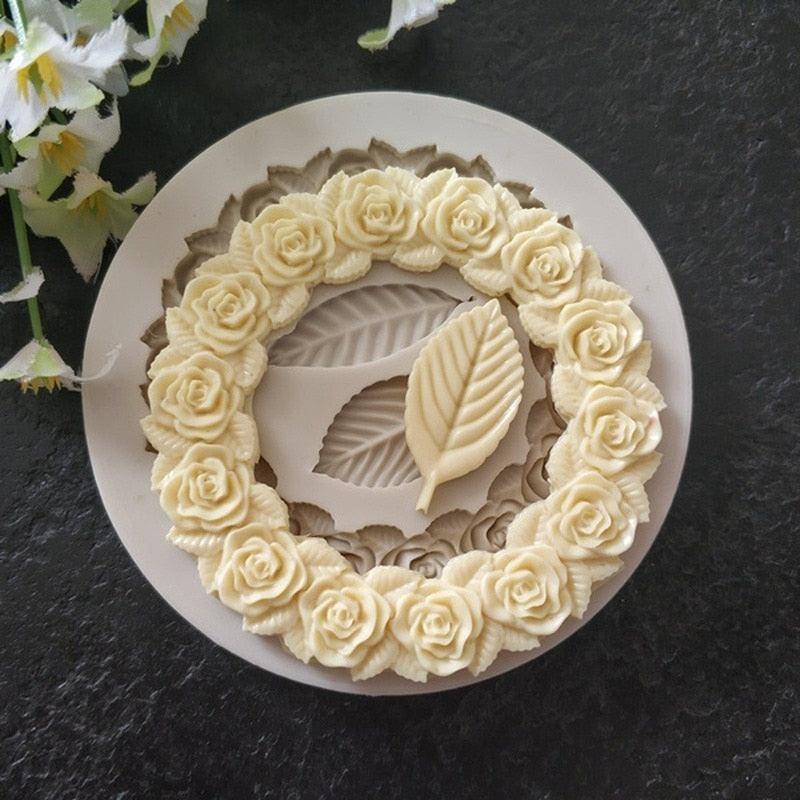 Premium Silicone Rosette Leaves Mold for Cake Decorating