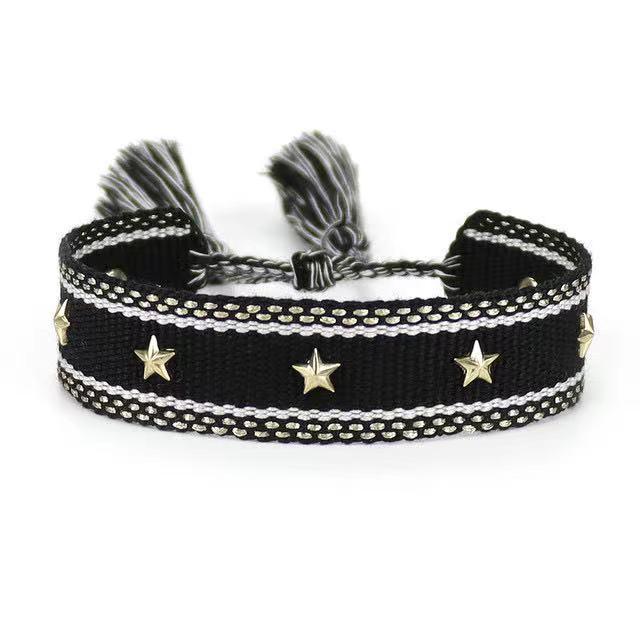 Bracelet d'amitié tissé - Enroulement en coton ajustable pour tous