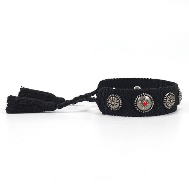 Bracelet d'amitié tissé - Enroulement en coton ajustable pour tous