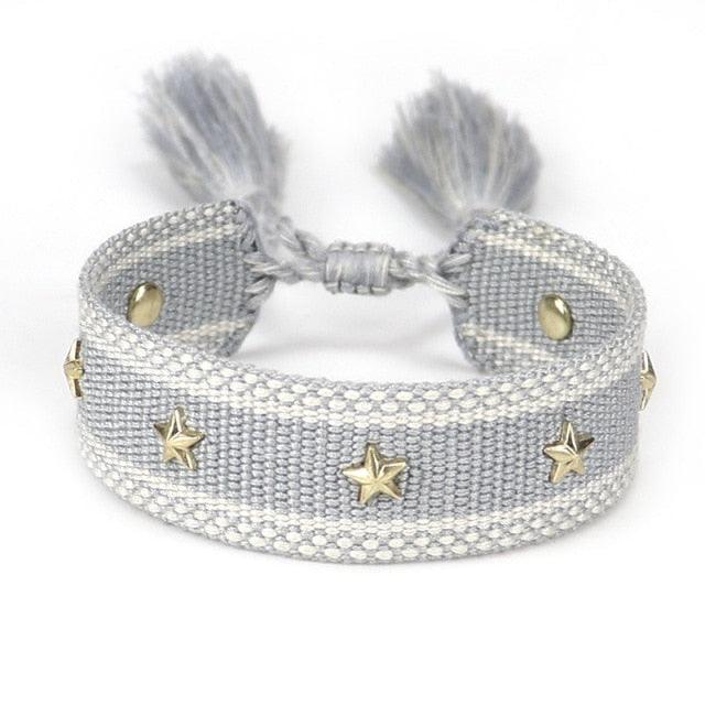 Bracelet d'amitié tissé - Enroulement en coton ajustable pour tous